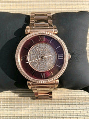  Shop Authentic Michael Kors Catlin Quartz Rose Gold Dial Rose Gold Steel Strap Watch For Women - MK3412 - Luxxuri