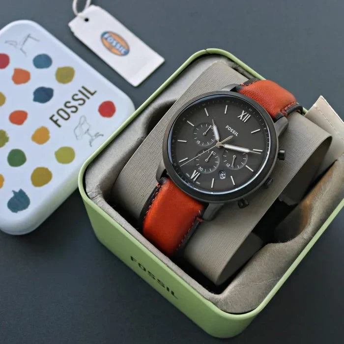  Shop Authentic Fossil Neutra Chronograph Grey Dial Brown Leather Strap Watch for Men - FS5512 - Luxxuri