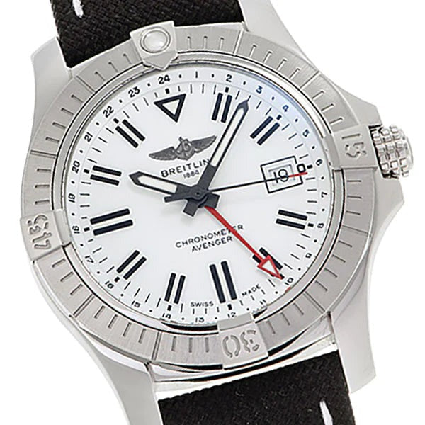  Shop Authentic Breitling Avenger Automatic GMT 43 White Dial Black Nylon Strap Watch for Men - A32397101A1X1 - Luxxuri