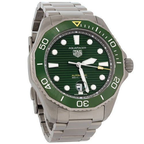  Shop Authentic Tag Heuer Aquaracer Professional 300 Automatic Green Dial Silver Steel Strap Watch for Men - WBP208B.BF0631 - Luxxuri