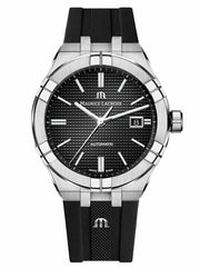  Shop Authentic Maurice Lacroix Aikon Automatic Chronograph Black Dial Black Leather Strap Watch for Men - AI1808-SS000-330-2 - Luxxuri
