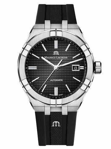  Shop Authentic Maurice Lacroix Aikon Automatic Chronograph Black Dial Black Leather Strap Watch for Men - AI1808-SS000-330-2 - Luxxuri