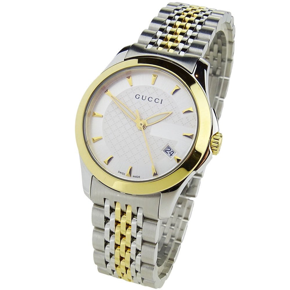  Shop Authentic Gucci G Timeless Silver Dial Two Tone Steel Strap Watch For Women - YA126511 - Luxxuri