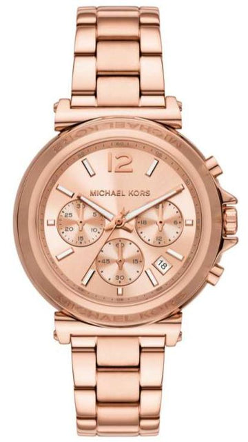  Shop Authentic Michael Kors Maren Chronograph Rose Gold Dial Rose Gold Steel Strap Watch for Women - MK7494 - Luxxuri