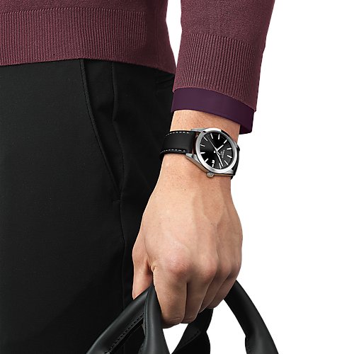  Shop Authentic Tissot Gentleman Black Dial Black Leather Strap Watch For Men - T127.410.16.051.00 - Luxxuri