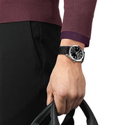  Shop Authentic Tissot Gentleman Black Dial Black Leather Strap Watch For Men - T127.410.16.051.00 - Luxxuri
