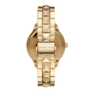  Shop Authentic Michael Kors Runway Mercer Crystals Gold Dial Gold Steel Strap Watch For Women - MK6714 - Luxxuri