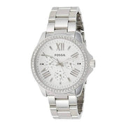  Shop Authentic Fossil Cecile Chronograph Silver Dial Silver Steel Strap Watch for Women - AM4481 - Luxxuri