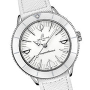  Shop Authentic Breitling Superocean Heritage '57 Pastel Paradise White Dial White Leather Strap Watch for Women - A10340A71A1X1 - Luxxuri