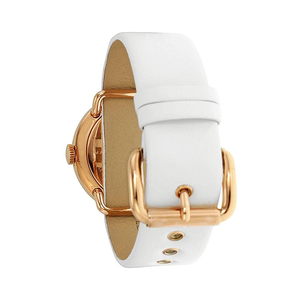  Shop Authentic Marc Jacobs Amy White Dial White Leather Strap Watch for Women - MBM1180 - Luxxuri