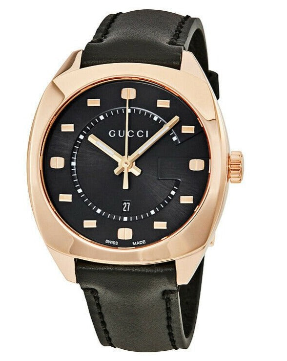  Shop Authentic Gucci GG2570 Quartz Black Dial Black Leather Strap Watch For Women - YA142407 - Luxxuri