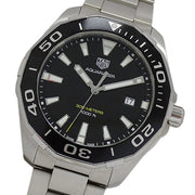  Shop Authentic Tag Heuer Aquaracer Quartz Black Dial Silver Steel Strap Watch for Men - WAY101A.BA0746 - Luxxuri
