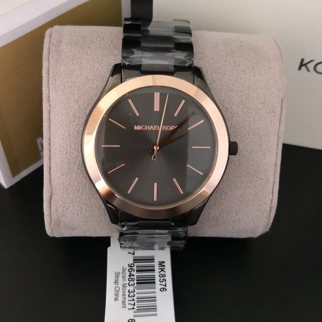  Shop Authentic Michael Kors Runway Quartz Grey Dial Grey Steel Strap Watch For Women - MK8576 - Luxxuri