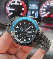  Shop Authentic Fossil FB-01 Chronograph Black Dial Grey Steel Strap Watch for Men - FS5835 - Luxxuri