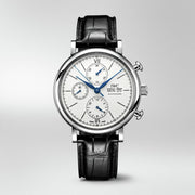  Shop Authentic IWC Portofino Chronograph White Dial Black Leather Strap Watch for Men - IW391024 - Luxxuri