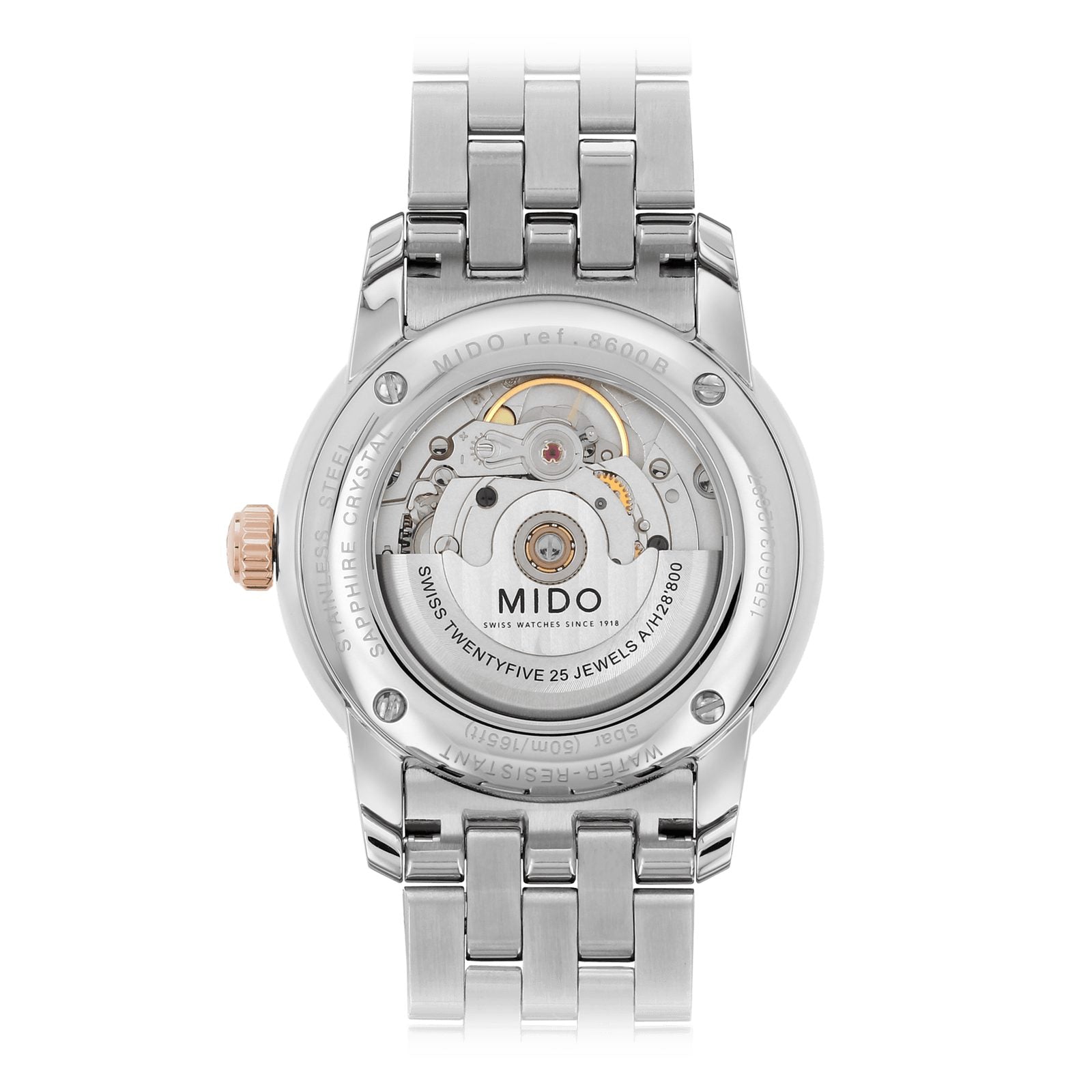  Shop Authentic Mido Baroncelli Automatic White Dial Two Tone Steel Strap Watch For Women - M8600.9.N6.1 - Luxxuri