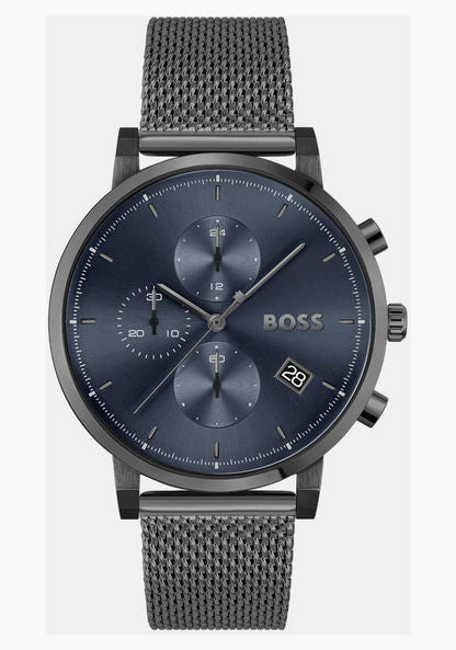  Shop Authentic Hugo Boss Skymaster Chronograph Grey Dial Grey Mesh Bracelet Watch for Men  - 1513934 - Luxxuri