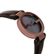  Shop Authentic Gucci G Interlocking Brown Dial Brown Leather Strap Watch For Women - YA133504 - Luxxuri