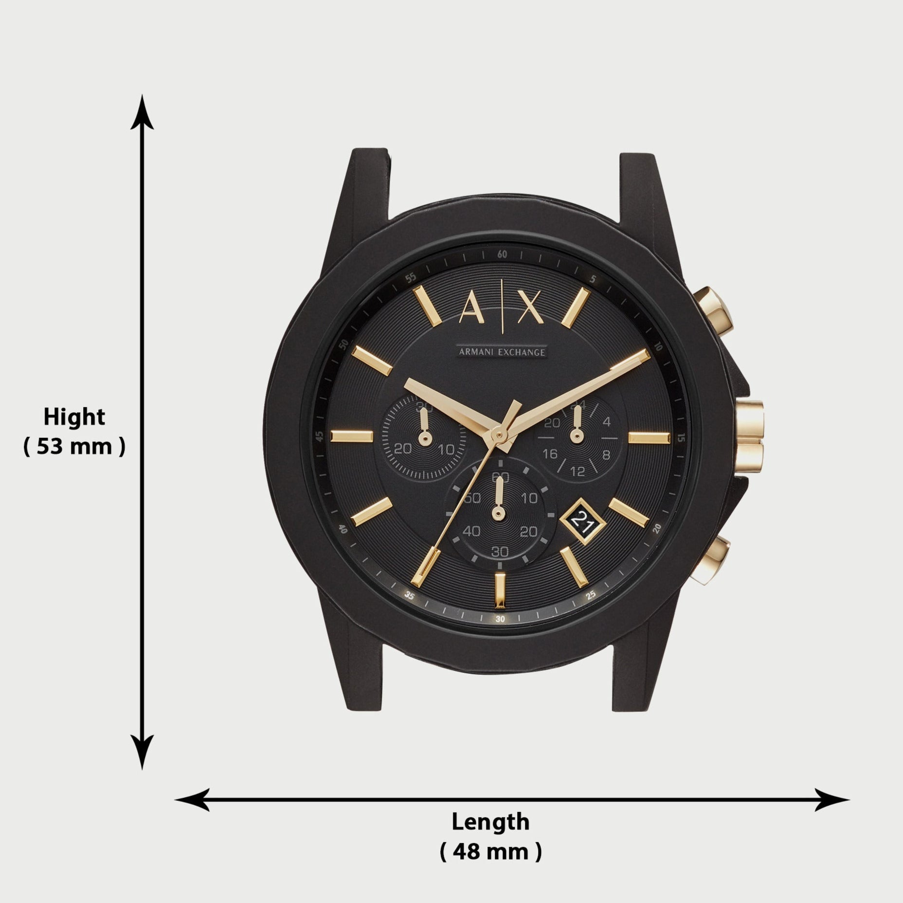 Shop Authentic Armani Exchange Outerbanks Chronograph Black Dial Black Steel Strap Watch For Men - AX7105 - Luxxuri