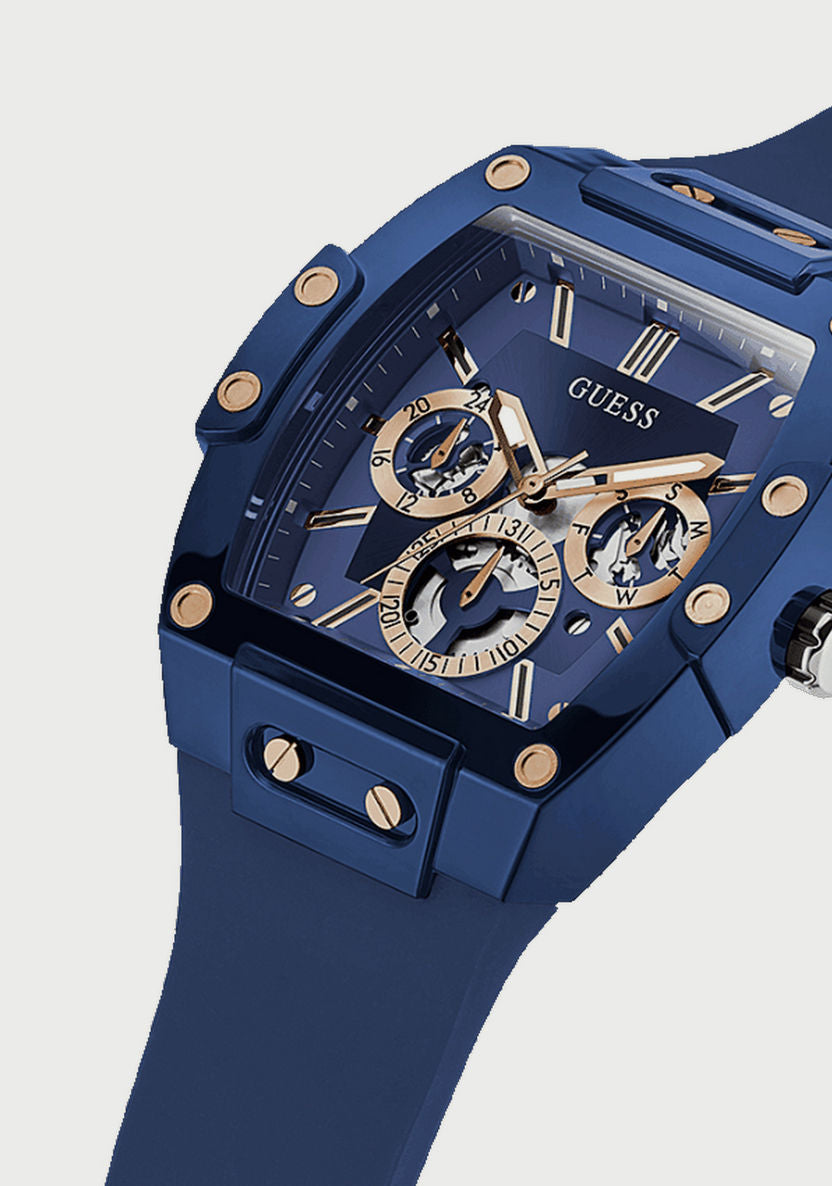  Shop Authentic Guess Phoenix Multifunction Blue Dial Blue Rubber Strap Watch for Men - GW0203G7 - Luxxuri