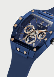  Shop Authentic Guess Phoenix Multifunction Blue Dial Blue Rubber Strap Watch for Men - GW0203G7 - Luxxuri