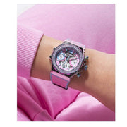  Shop Authentic Guess Fusion Chronograph Pink Dial Pink Leather Strap Watch for Women - GW0553L5 - Luxxuri