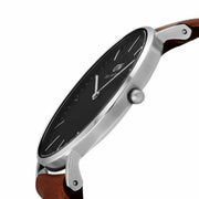  Shop Authentic Daniel Wellington Classic Durham Black Dial Brown Leather Strap Watch For Women - DW00100142 - Luxxuri