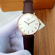  Shop Authentic Tissot T Classic Everytime White Dial Brown Leather Strap Watch for Men - T109.610.36.031.00 - Luxxuri