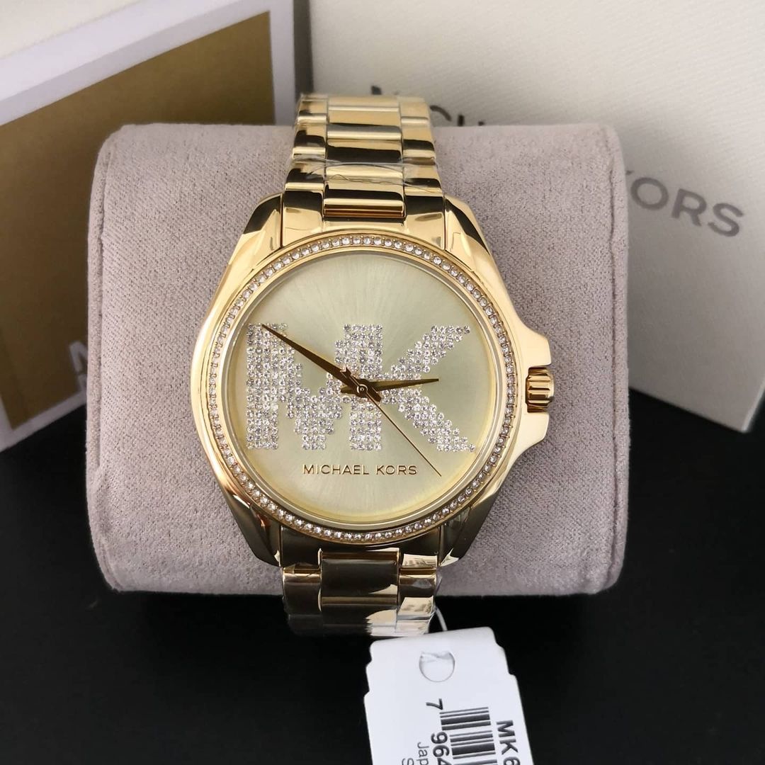  Shop Authentic Michael Kors Bradshaw Quartz Gold Dial Gold Steel Strap Watch For Women - MK6555 - Luxxuri
