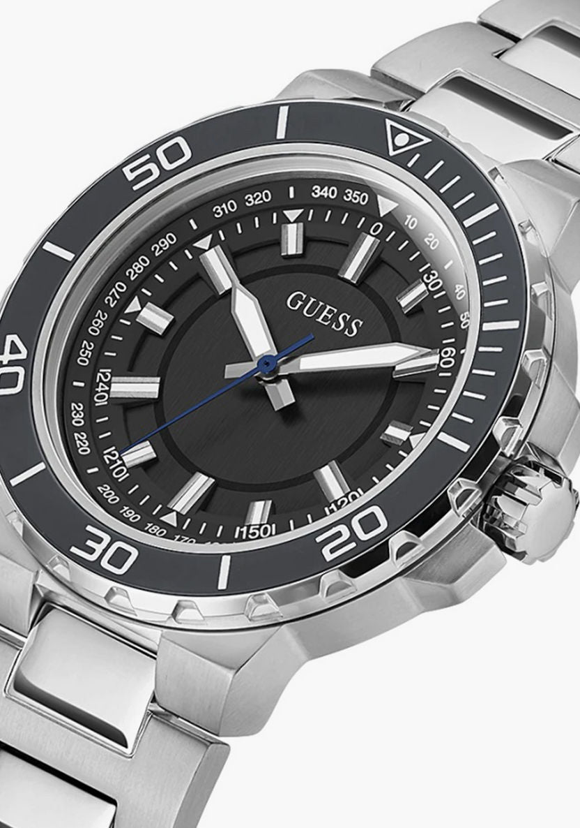  Shop Authentic Guess Track Black Dial Silver Steel Strap Watch for Men - GW0426G1 - Luxxuri