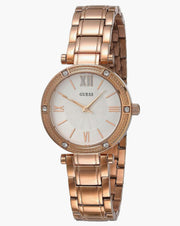  Shop Authentic Guess Park Ave White Dial Rose Gold Steel Strap Watch for Women - W0767L3 - Luxxuri