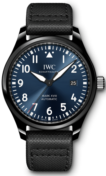  Shop Authentic IWC Pilot’s Watch Mark XVIII Edition “Laureus Sport for Good Foundation" Blue Dial Black Nylon Strap Watch for Men - IW324703 - Luxxuri