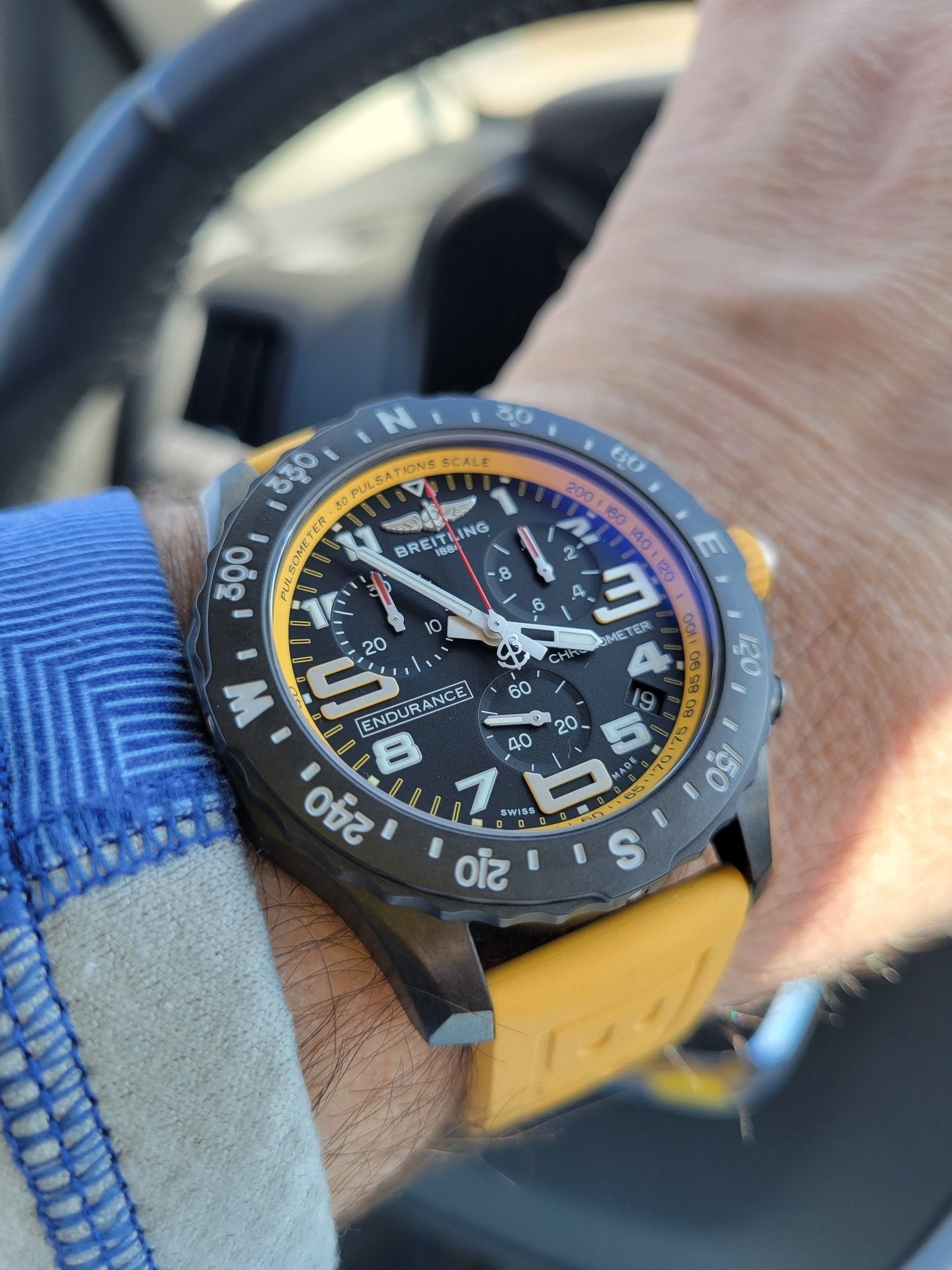  Shop Authentic Breitling Endurance Pro Black Dial Yellow Rubber Strap Watch for Men - X82310A41B1S1 - Luxxuri