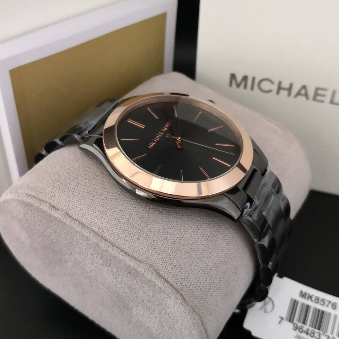  Shop Authentic Michael Kors Runway Quartz Grey Dial Grey Steel Strap Watch For Women - MK8576 - Luxxuri