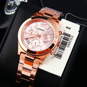  Shop Authentic Fossil Boyfriend Multifunction Rose Gold Dial Rose Gold Steel Strap Watch for Women - ES3885 - Luxxuri
