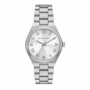  Shop Authentic Michael Kors Lennox Three Hand Silver Dial Silver Steel Strap Watch For Women - MK7393 - Luxxuri