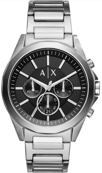  Shop Authentic Armani Exchange Drexler Chronograph Black Dial Silver Steel Strap Watch for Men - AX2600 - Luxxuri