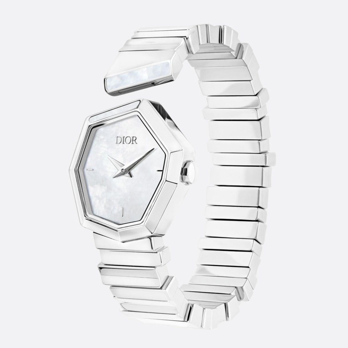  Shop Authentic Dior Gem Dior Mother of Pearl Dial Silver Steel Strap Watch for Women - CD18111X1073 - Luxxuri