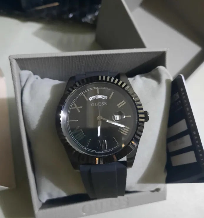  Shop Authentic Guess Connoisseur Black Dial Black Silicone Strap Watch For Men - GW0335G1 - Luxxuri