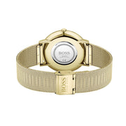  Shop Authentic Hugo Boss Horizon Quartz Black Dial Gold Mesh Bracelet Watch For Men - HB1513735 - Luxxuri