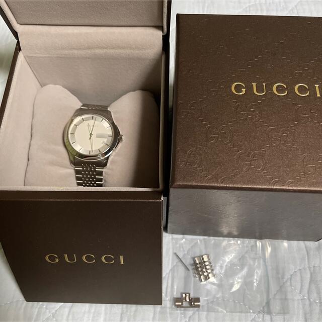  Shop Authentic Gucci G Timeless Silver Dial Silver Steel Strap Watch For Men - YA126401 - Luxxuri
