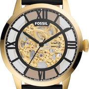  Shop Authentic Fossil Townsman Automatic Skeleton Black Dial Black Leather Strap Watch for Men - ME3210 - Luxxuri