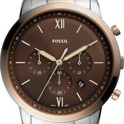 Shop Authentic Fossil Neutra Chronograph Brown Dial Two Tone Steel Strap Watch for Men - FS5869 - Luxxuri