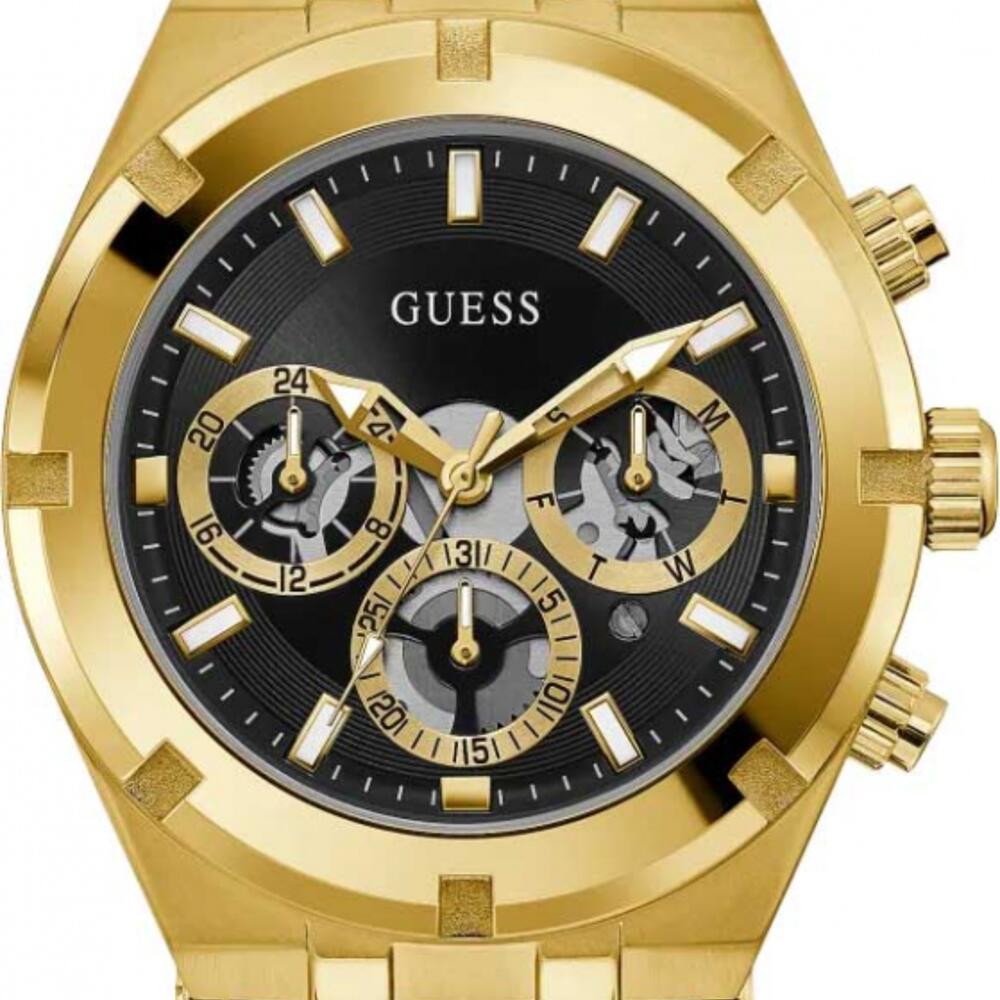  Shop Authentic Guess Continental Black Dial Black Rubber Strap Watch for Men - GW0262G2 - Luxxuri