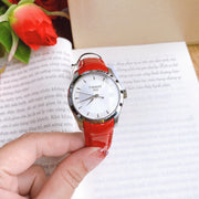  Shop Authentic Tissot Couturier Lady Silver Dial Red Leather Strap Watch for Women - T035.210.16.031.01 - Luxxuri