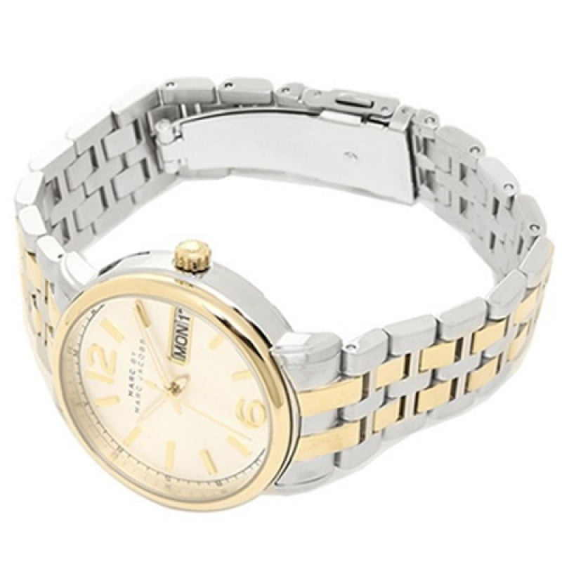  Shop Authentic Marc Jacobs Fergus Silver Dial Two Tone Steel Strap Watch for Women - MBM3426 - Luxxuri