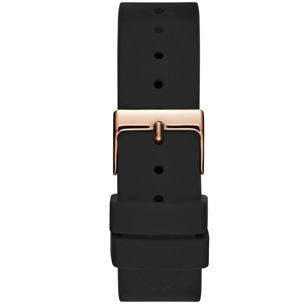 Shop Authentic Guess Solar 40mm Black & Rose Gold Dial Black Rubber Strap Watch For Women - W1135L4 - Luxxuri