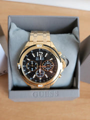  Shop Authentic Guess Surge Chronograph Black Dial Gold Steel Strap Watch for Men - W1258G2 - Luxxuri