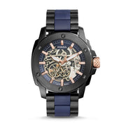  Shop Authentic Fossil Modern Machine Automatic Skeleton Blue Dial Two Tone Steel Strap Watch for Men - ME3133 - Luxxuri