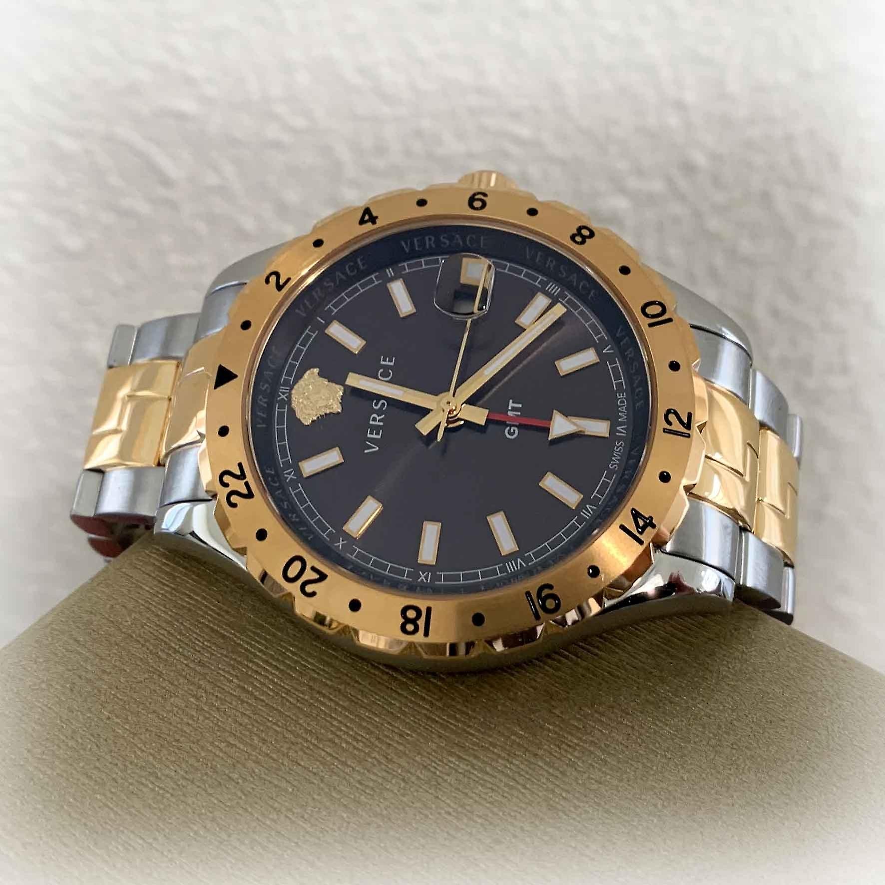  Shop Authentic Versace Hellenyium Quartz Brown Dial Two Tone Steel Strap Watch For Men - V11040015 - Luxxuri